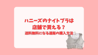 ハニーズのナイトブラは店舗で買える？送料無料になる通販の購入方法